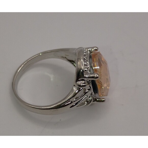 Women's Gold Crystal Alloy Glass Fashion Ring U.S Size 7 - Picture 2 of 3